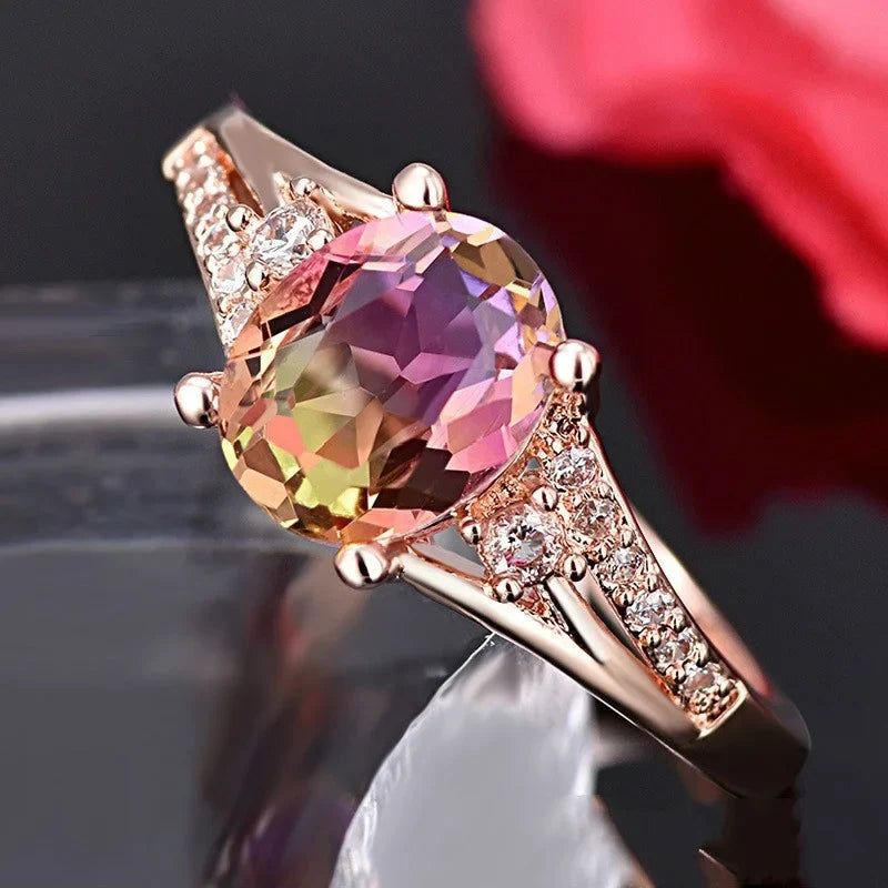 Special Crystal Ring Rose Gold