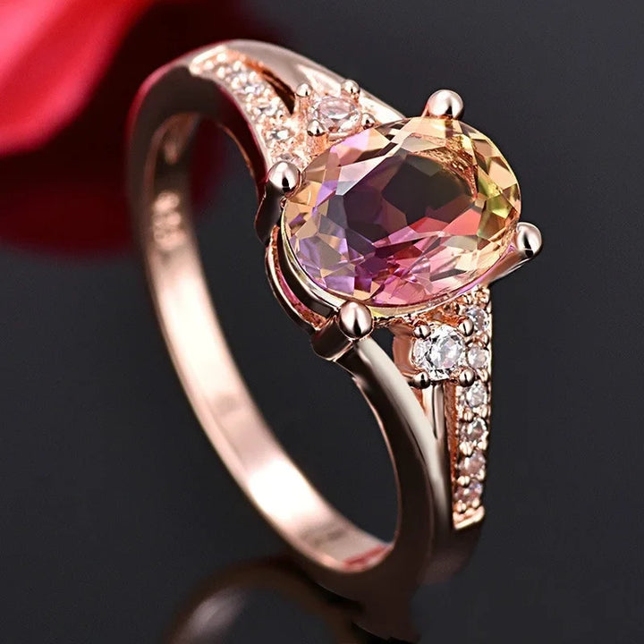 Special Crystal Ring Rose Gold